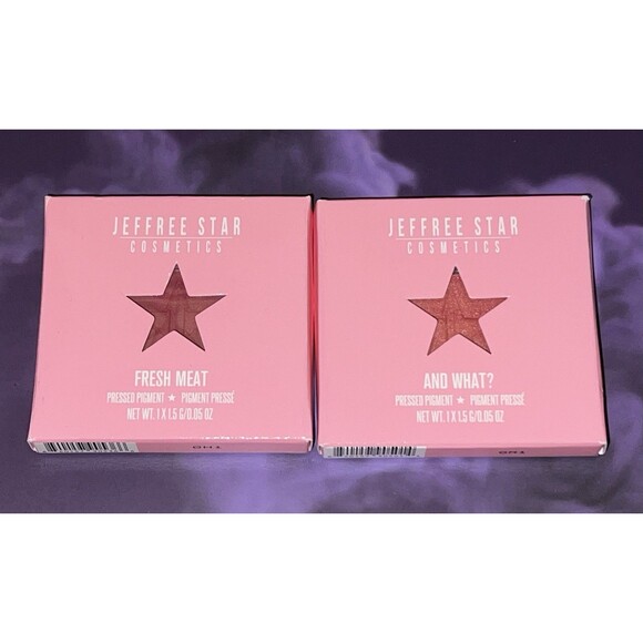 Jeffree Star Cosmetics Pressed Pigment Eyeshadow FRESH MEAT & AND WHAT? Bundle - Picture 1 of 1